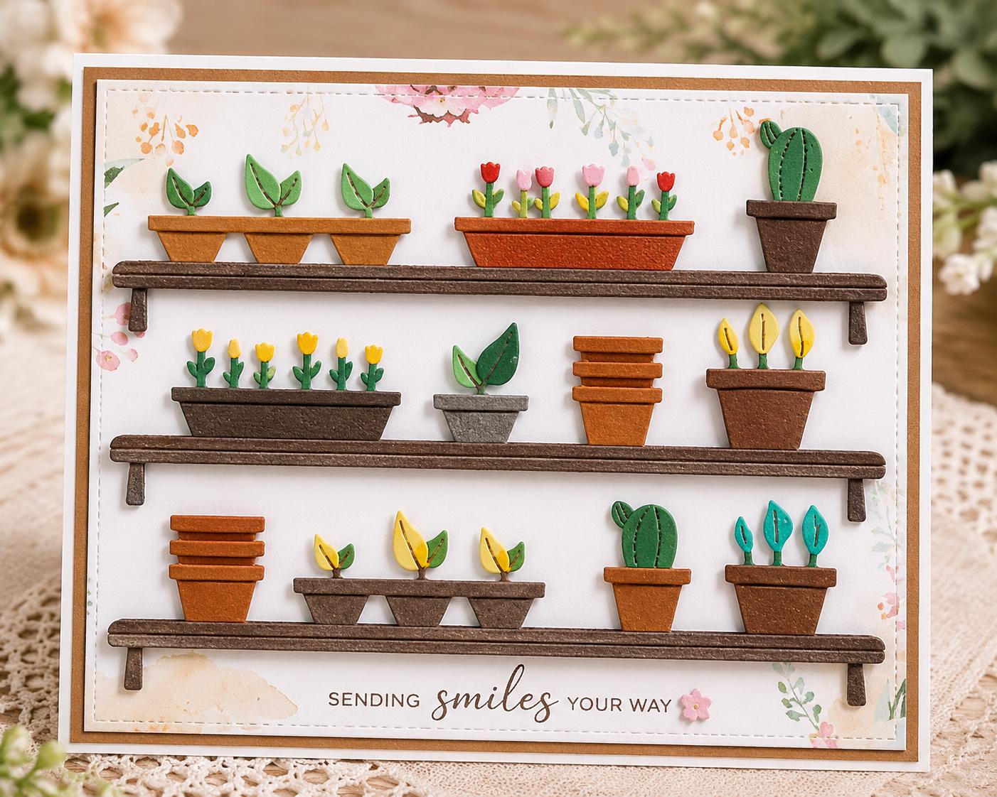 Potted Plants Metal Die Cut for DIY Crafts