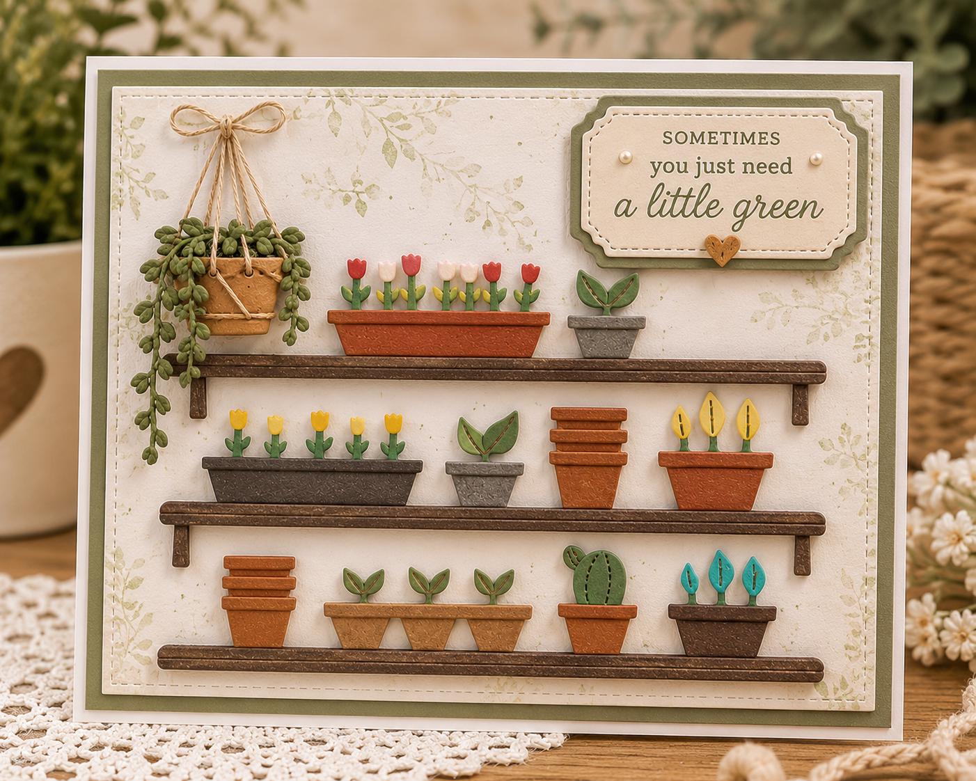 Potted Plants Metal Die Cut for DIY Crafts