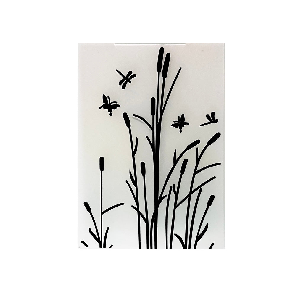 Cattail Grass Embossing Folder, Butterfly Background (10.5x14.8cm)
