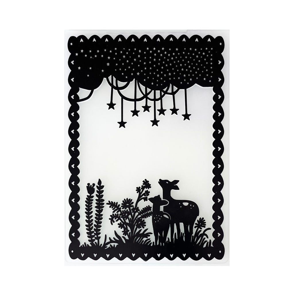 Dandelion Reindeer Embossing Folder, Card Making Tool, 105x148mm
