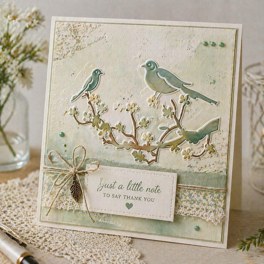 Birds on Branch Embossing Folder for Card Making 105x148mm Embossing Tool
