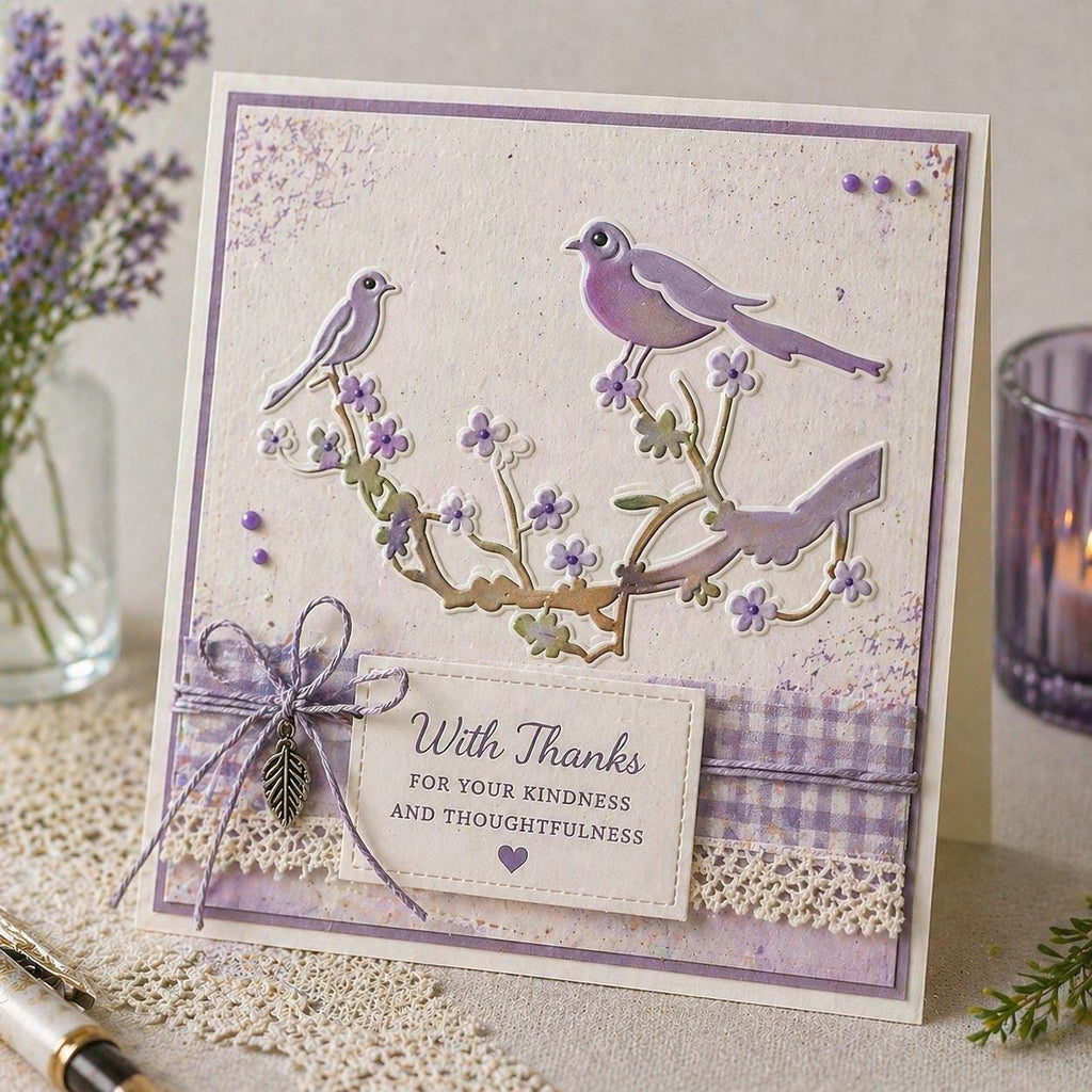 Birds on Branch Embossing Folder for Card Making 105x148mm Embossing Tool