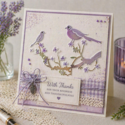 Birds on Branch Embossing Folder for Card Making 105x148mm Embossing Tool