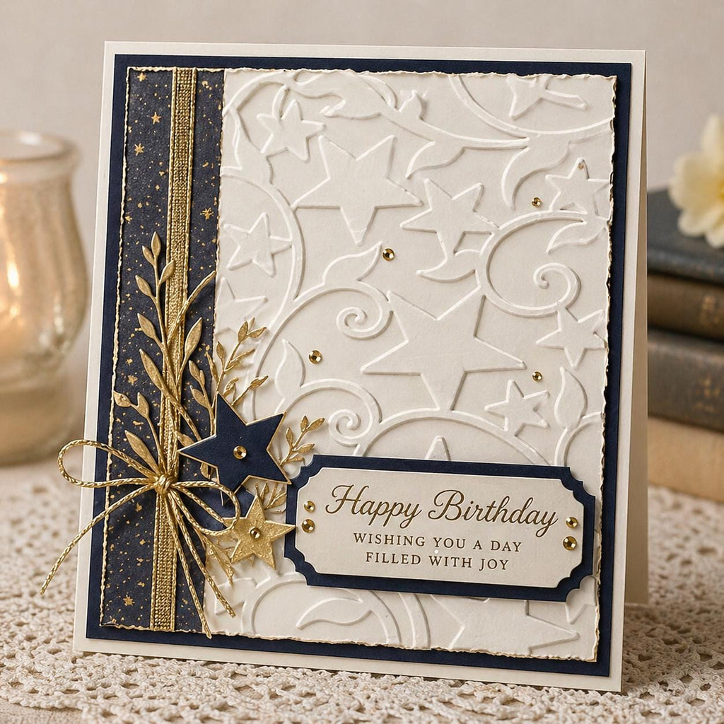 Star & Butterfly Embossing Folder, Card Making (105x148mm)