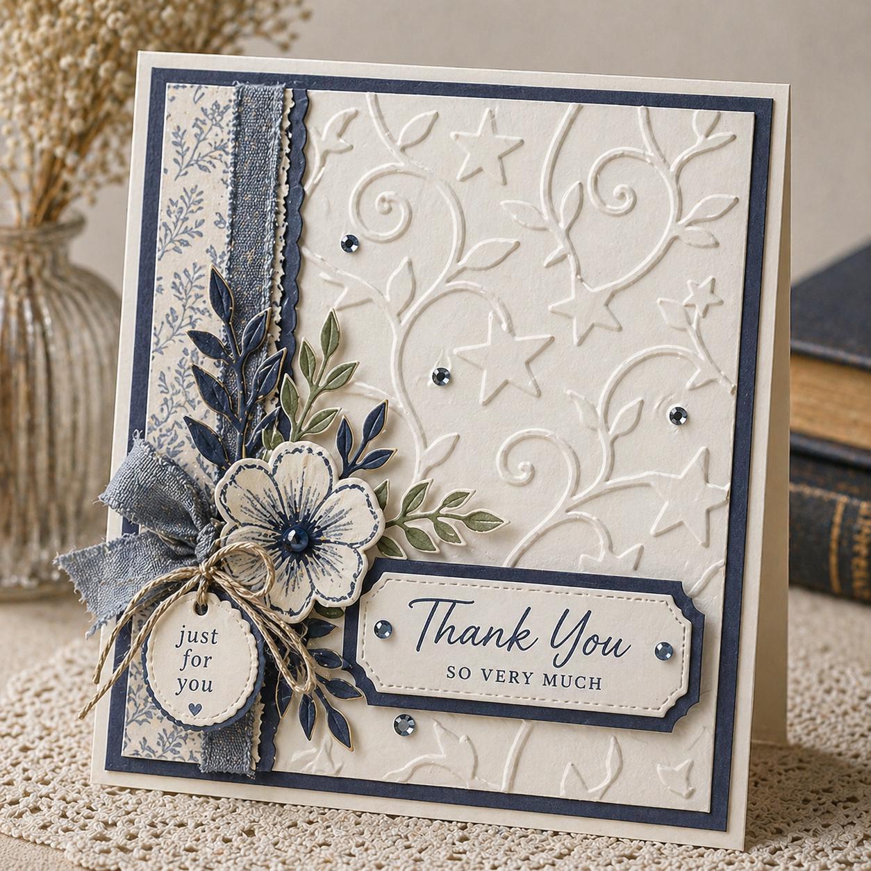 Star & Butterfly Embossing Folder, Card Making (105x148mm)