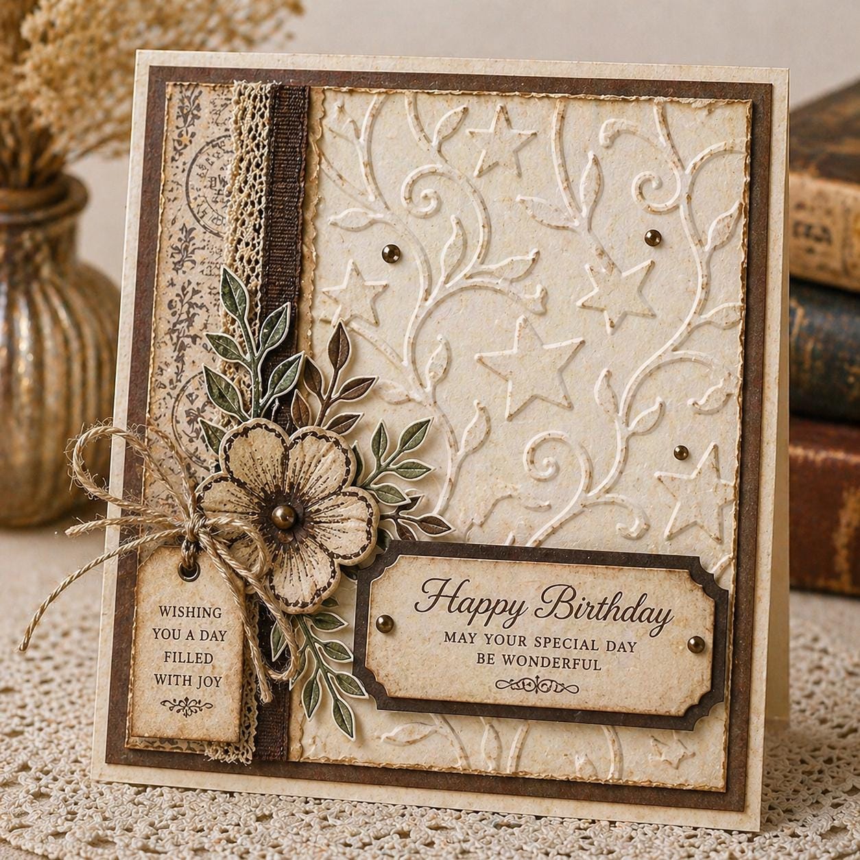 Star & Butterfly Embossing Folder, Card Making (105x148mm)