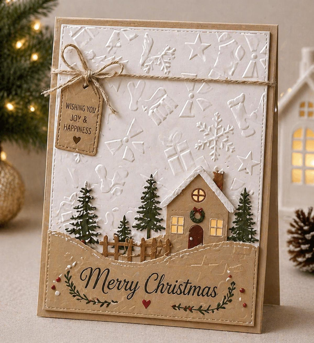 Christmas Embossing Folder, Card Making Stencil (105x148mm)