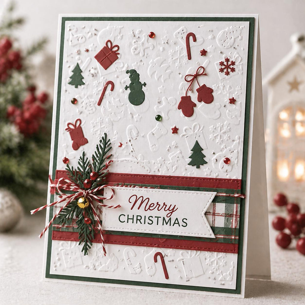 Christmas Embossing Folder, Card Making Stencil (105x148mm)