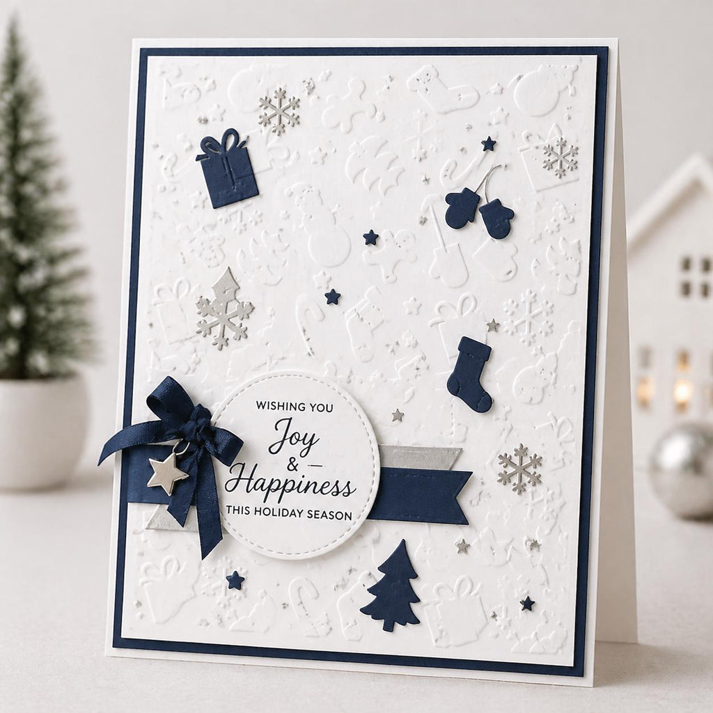 Christmas Embossing Folder, Card Making Stencil (105x148mm)