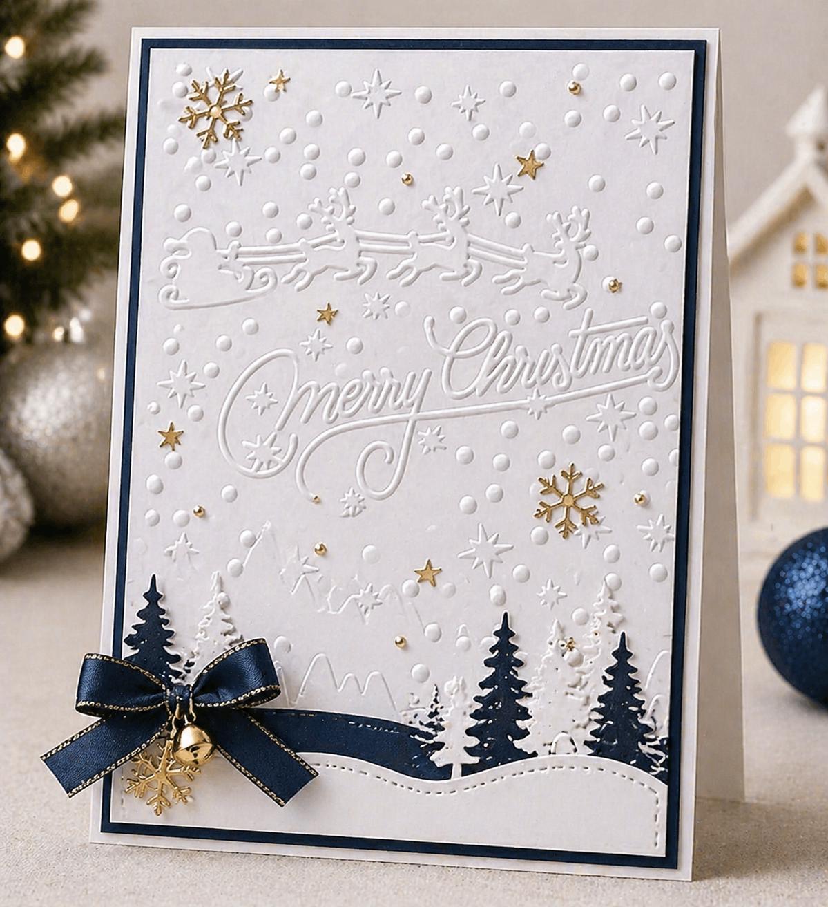 Christmas Embossing Folder, Card Making Stencil (105x148mm)