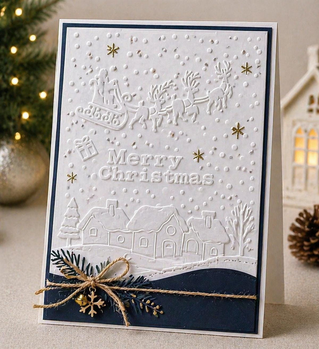 Christmas Embossing Folder, Card Making Stencil (105x148mm)