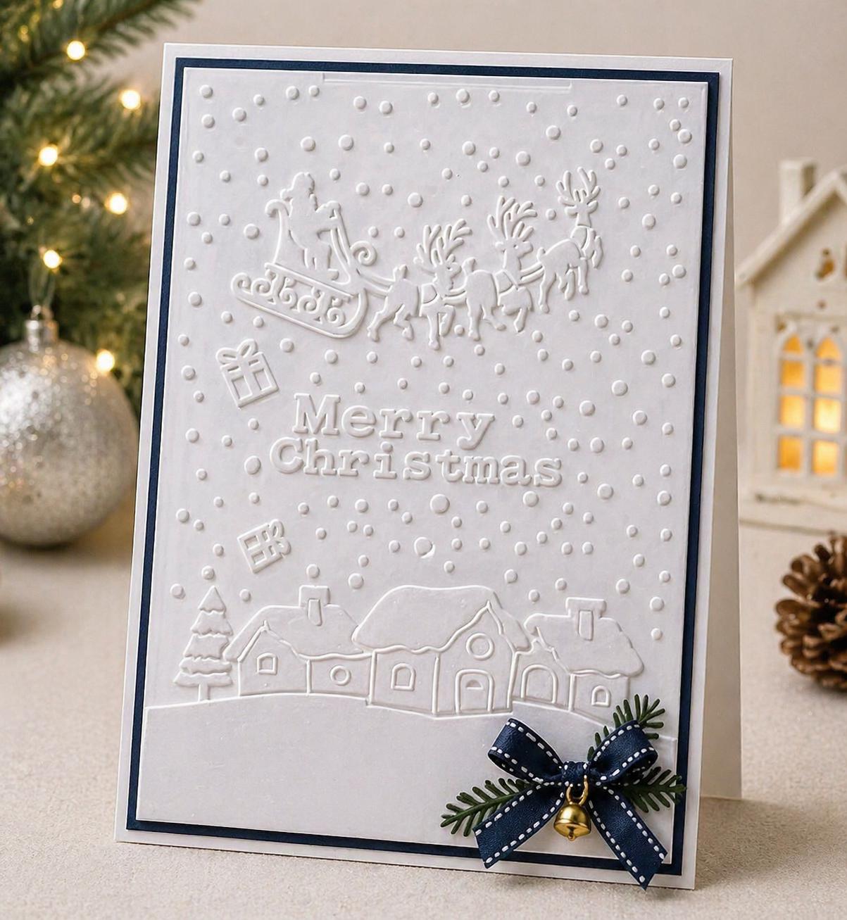Christmas Embossing Folder, Card Making Stencil (105x148mm)