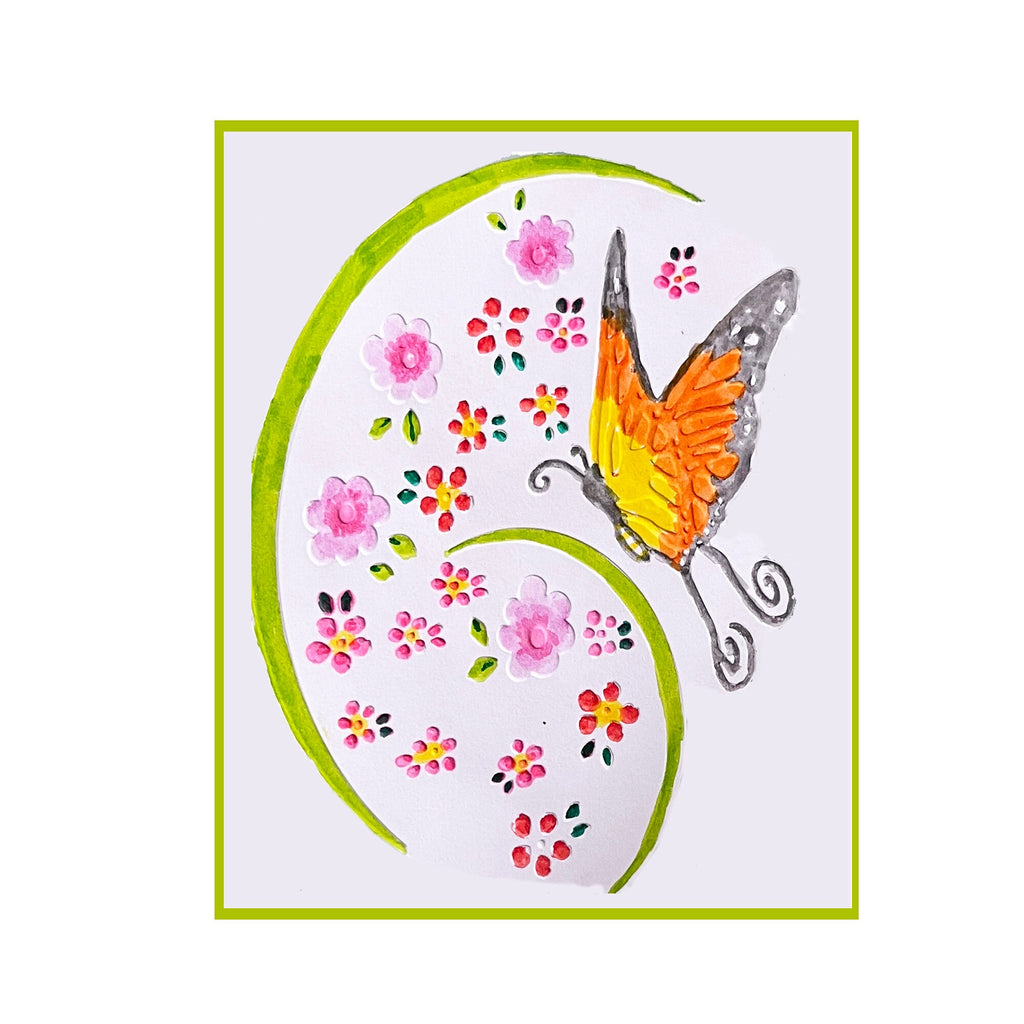Butterfly Oval Embossing Folder for Card Making 105x148mm