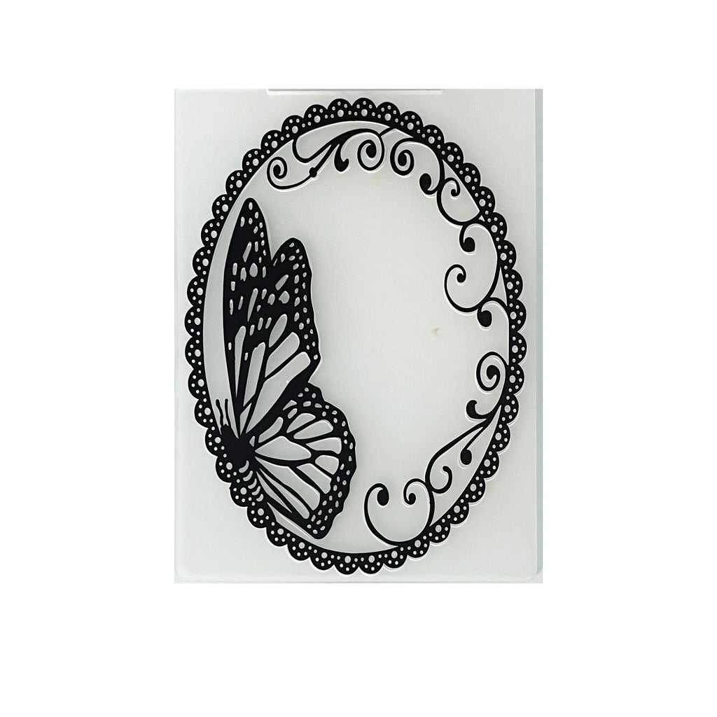 Butterfly Oval Embossing Folder for Card Making 105x148mm