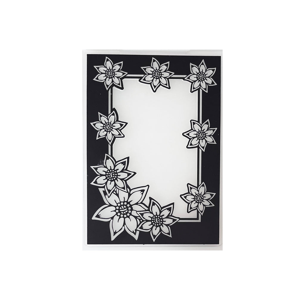 Rose Flower Frame Embossing Folder, Card Making (105x148mm)
