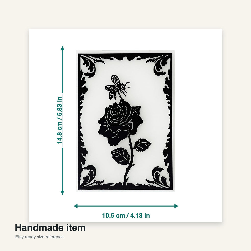 Rose Flower Frame Embossing Folder, Card Making (105x148mm)