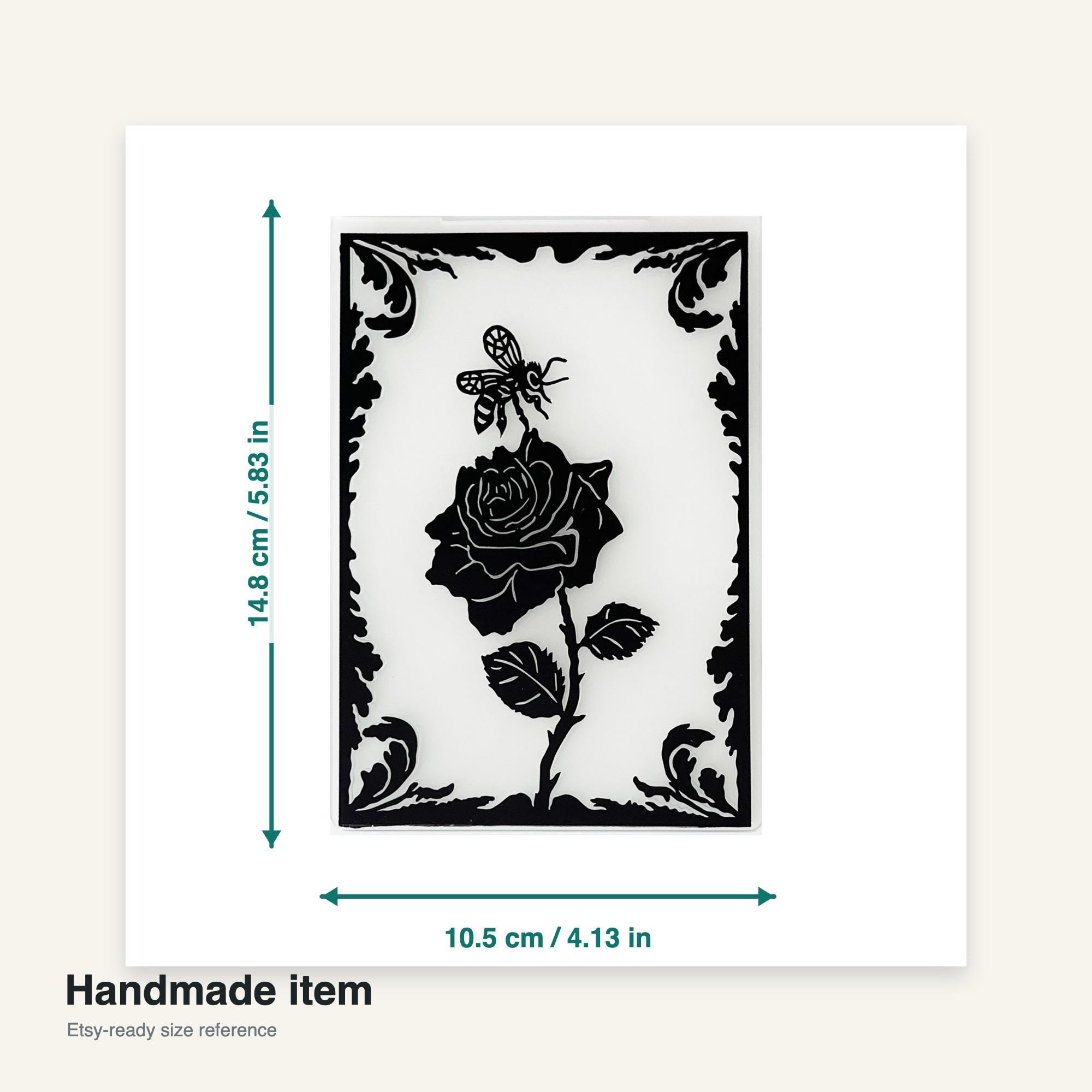 Rose Flower Frame Embossing Folder, Card Making (105x148mm)