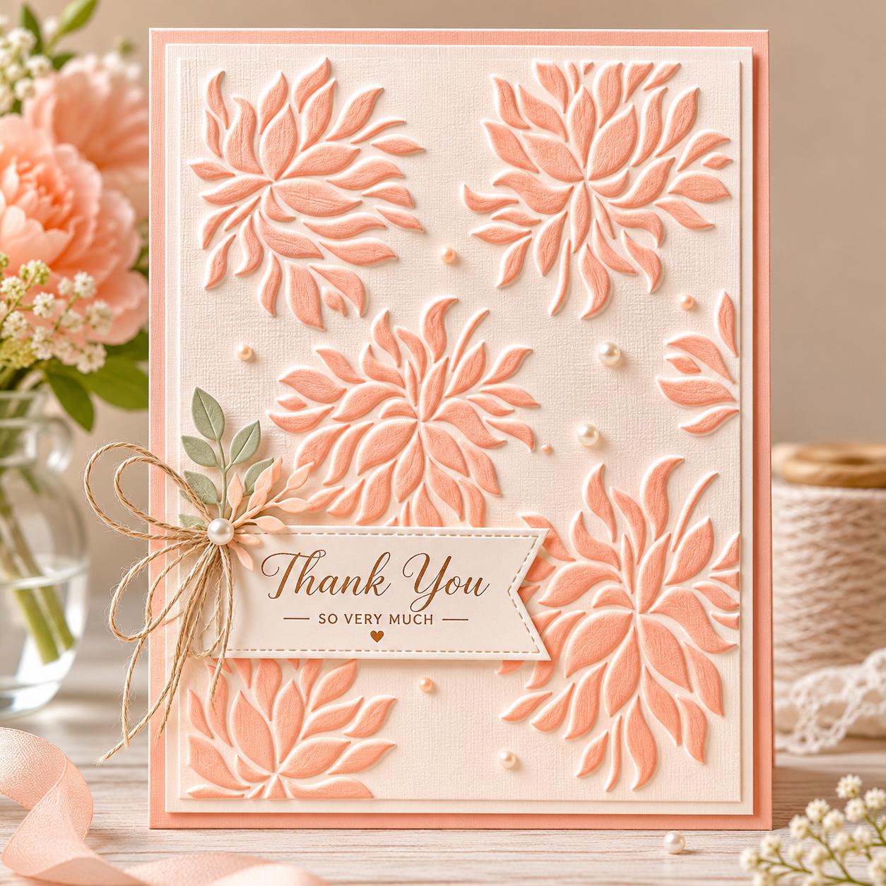 Flower Petal Embossing Folder, Card Making Texture Tool for Paper Crafts (105x148mm)