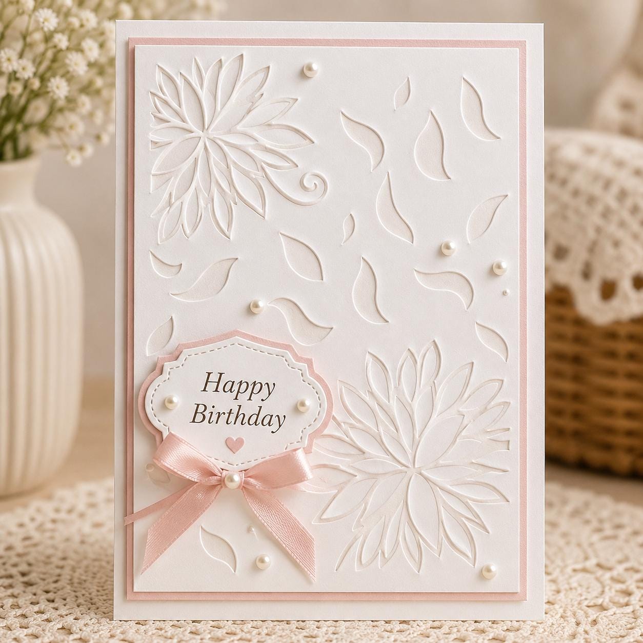 Flower Petal Embossing Folder, Card Making Texture Tool for Paper Crafts (105x148mm)