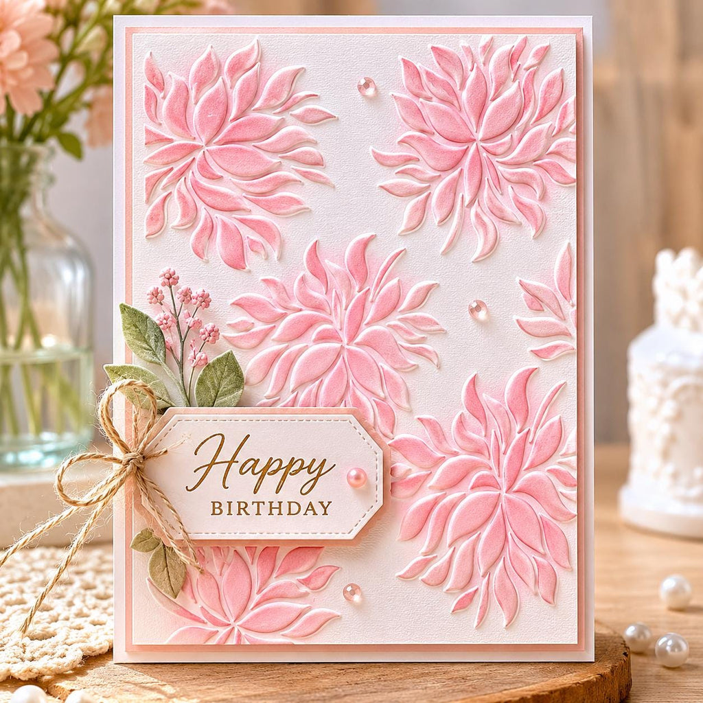 Flower Petal Embossing Folder, Card Making Texture Tool for Paper Crafts (105x148mm)