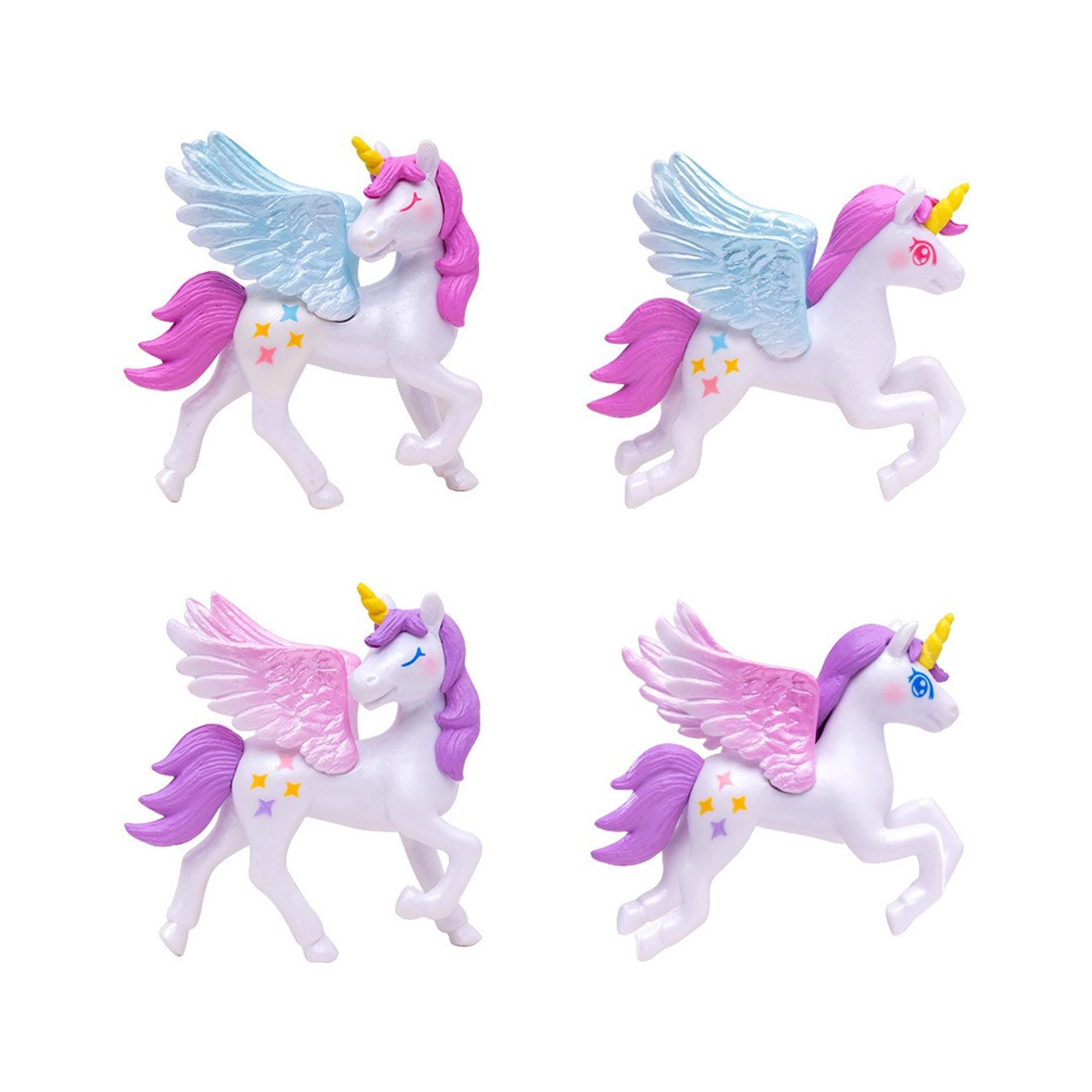 Mini Flying Unicorn Figurines, Fairy Garden Decor and DIY Landscape Props