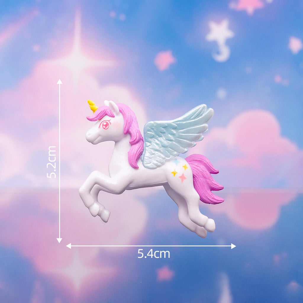 Mini Flying Unicorn Figurines, Fairy Garden Decor and DIY Landscape Props