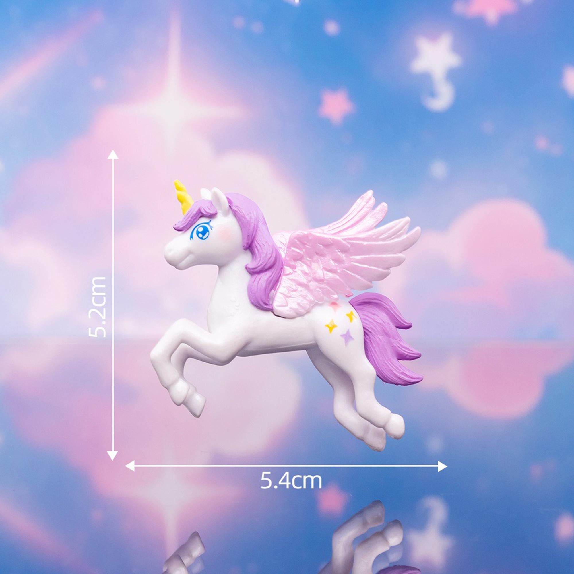 Mini Flying Unicorn Figurines, Fairy Garden Decor and DIY Landscape Props