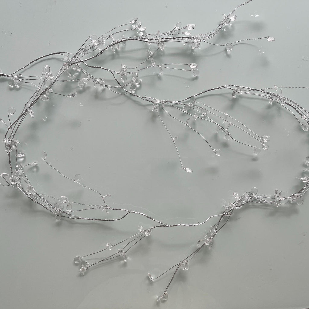 Handmade Pearl Garland on Wire for Wedding Décor, Floral Arrangements, or Crafting Supplies