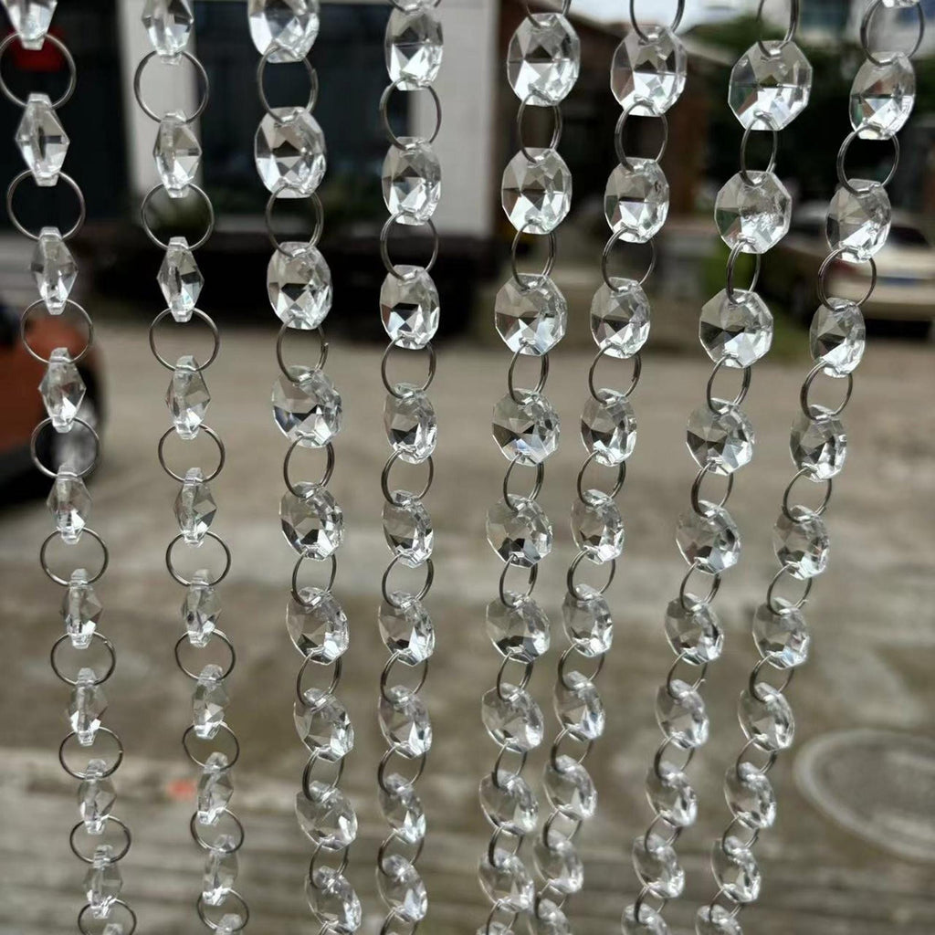 5 Clear Acrylic Bead Garland Strands for Wedding Decor