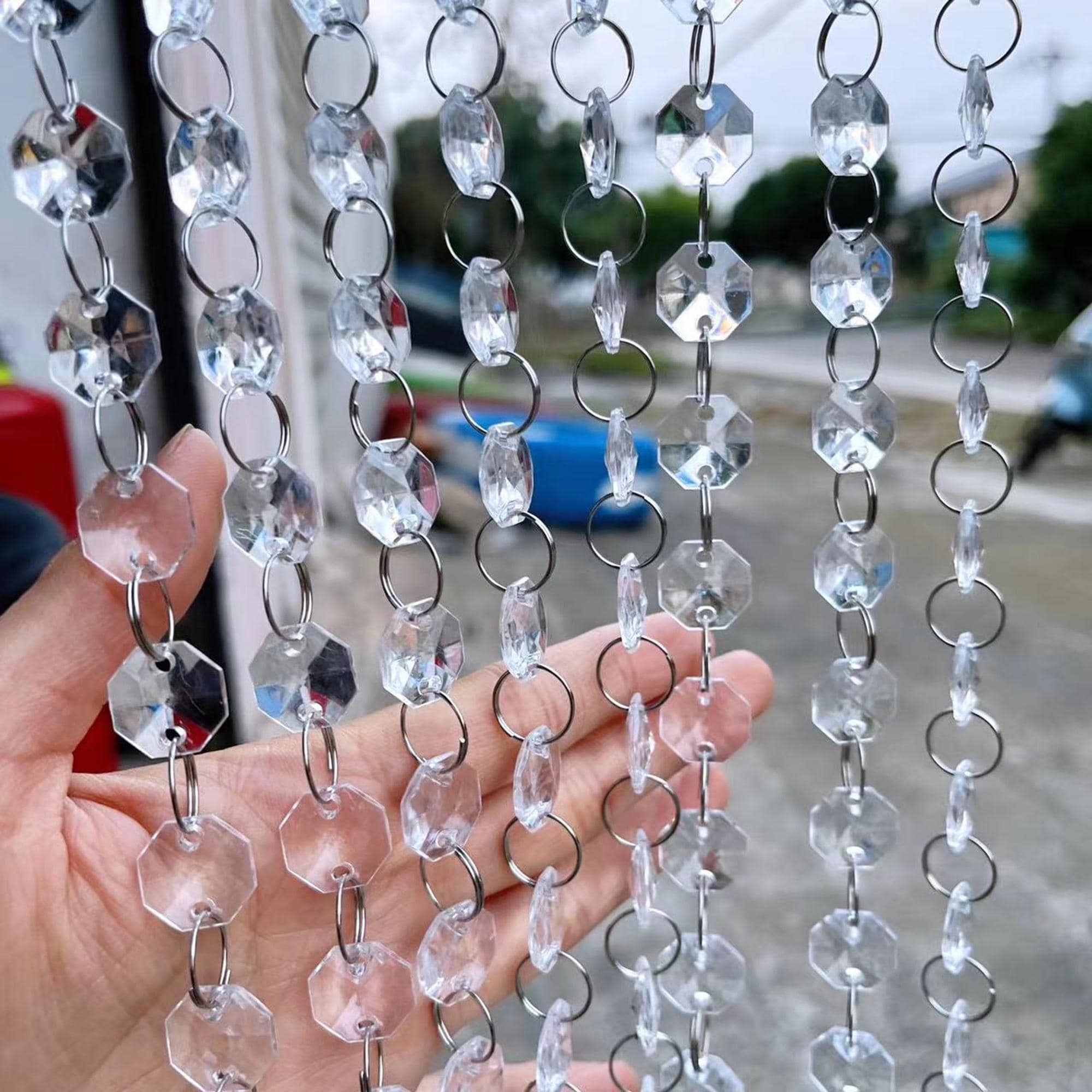 5 Clear Acrylic Bead Garland Strands for Wedding Decor
