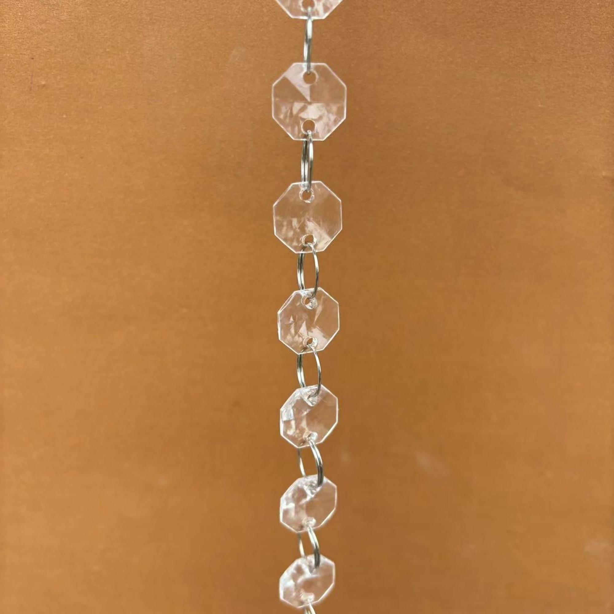 5 Clear Acrylic Bead Garland Strands for Wedding Decor