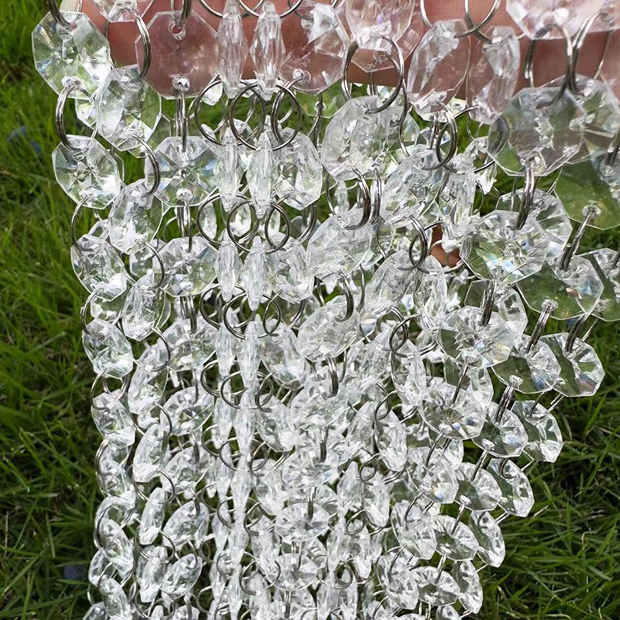 5 Clear Acrylic Bead Garland Strands for Wedding Decor