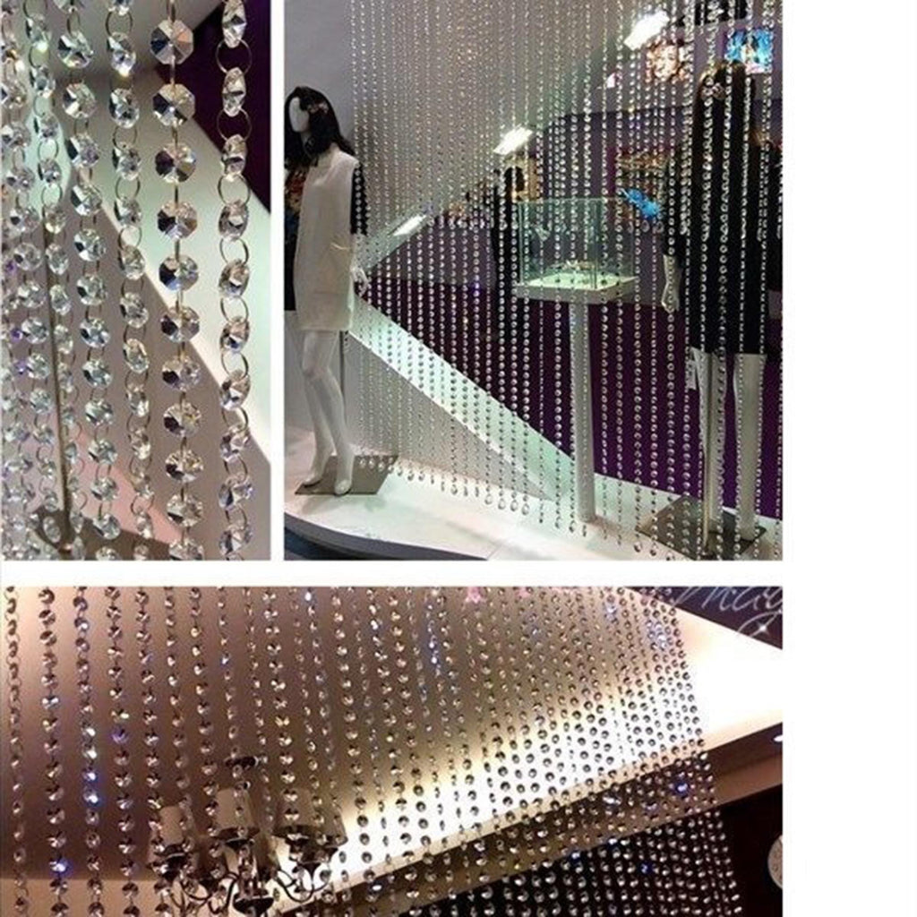 5 Clear Acrylic Bead Garland Strands for Wedding Decor