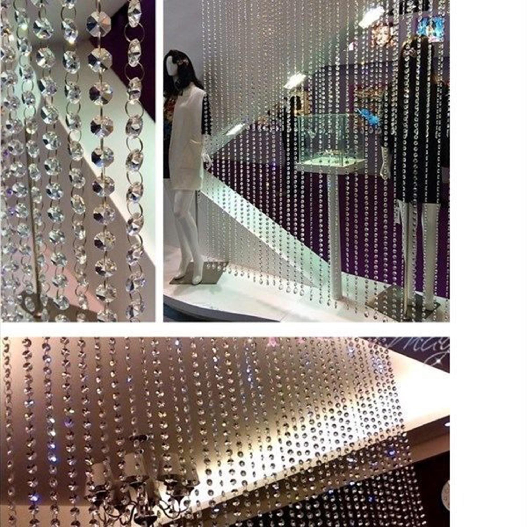 5 Clear Acrylic Bead Garland Strands for Wedding Decor