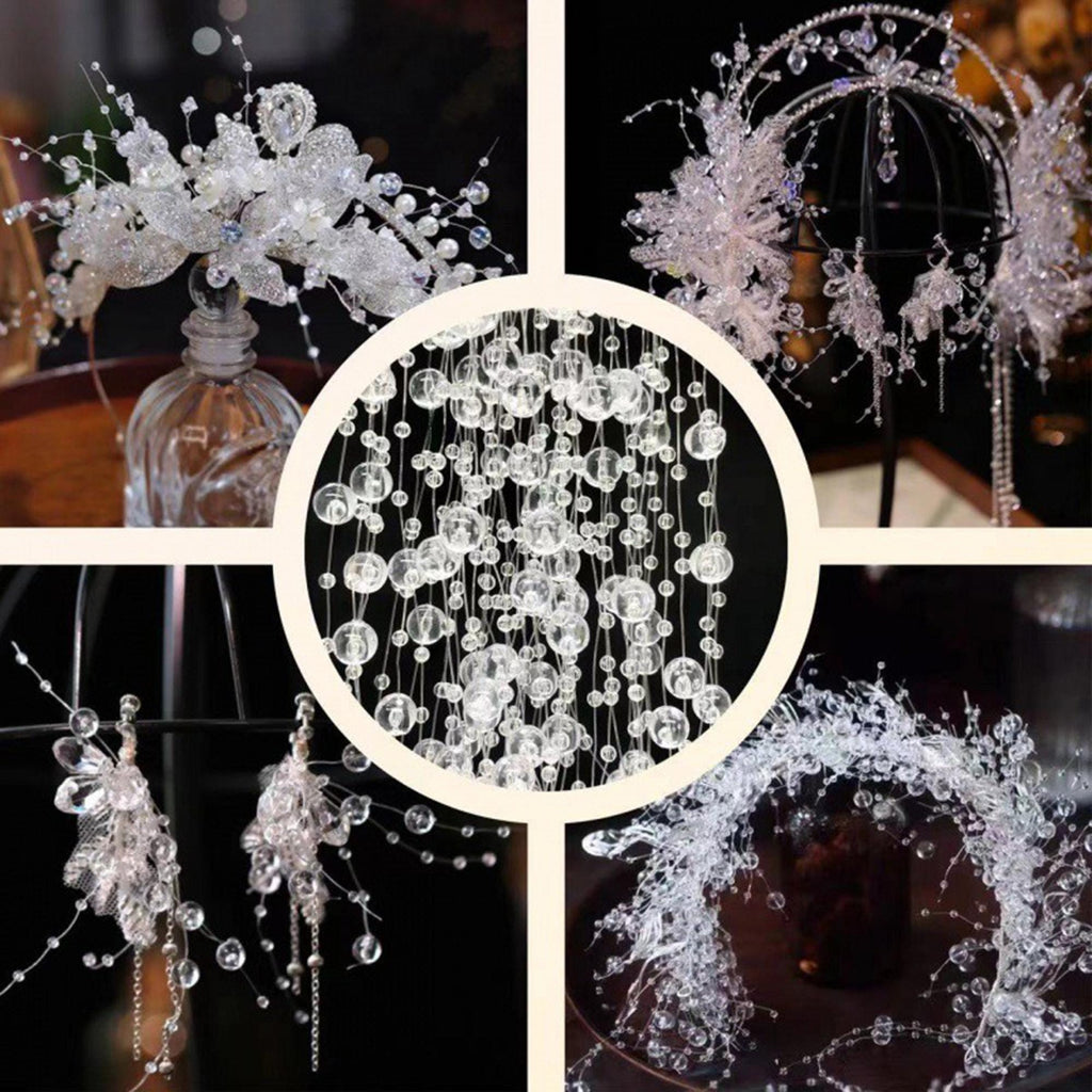 Acrylic Pearl Beads Garland for Wedding Decor, 20 Strips, 54 Inch Elegant Table Centerpieces