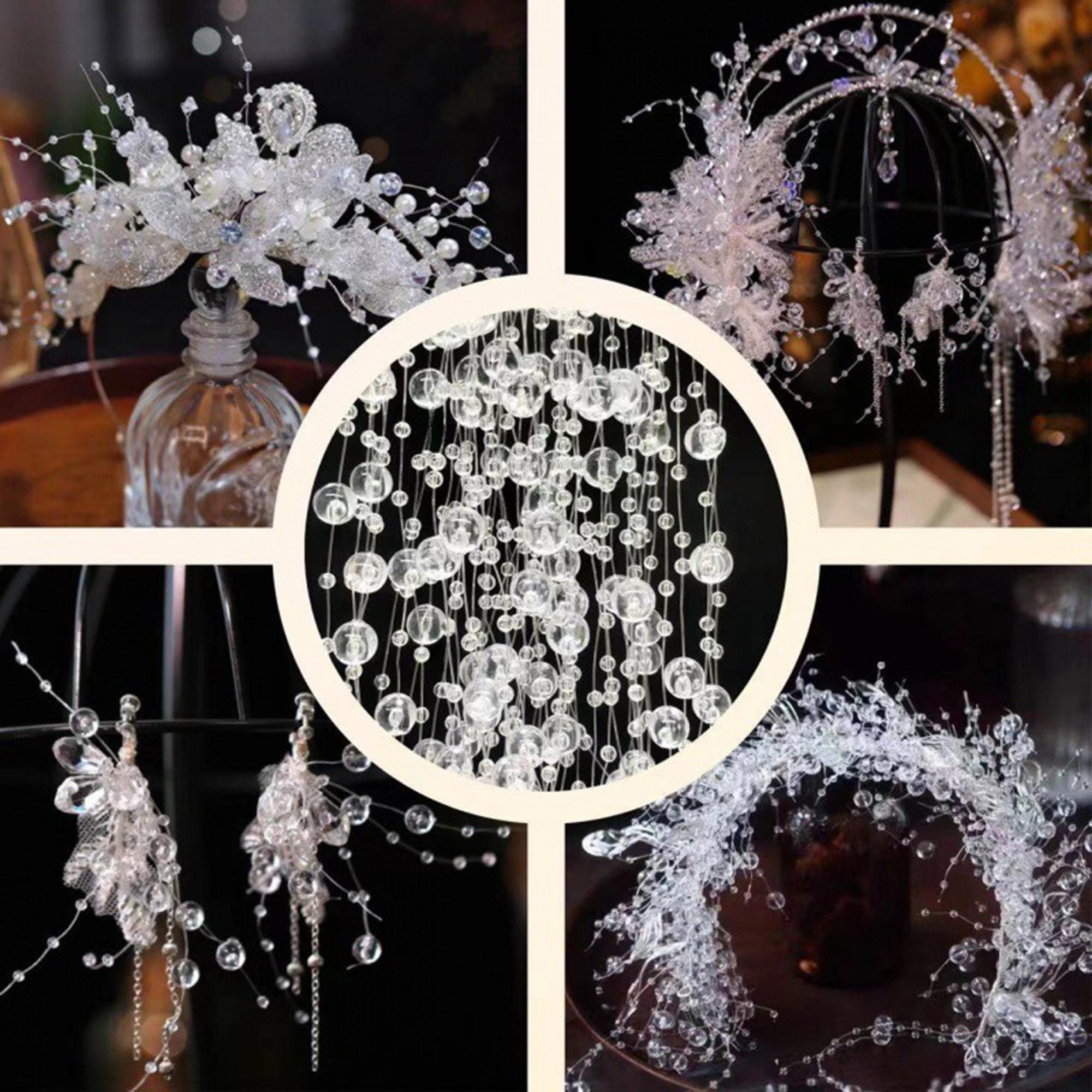 Acrylic Pearl Beads Garland for Wedding Decor, 20 Strips, 54 Inch Elegant Table Centerpieces