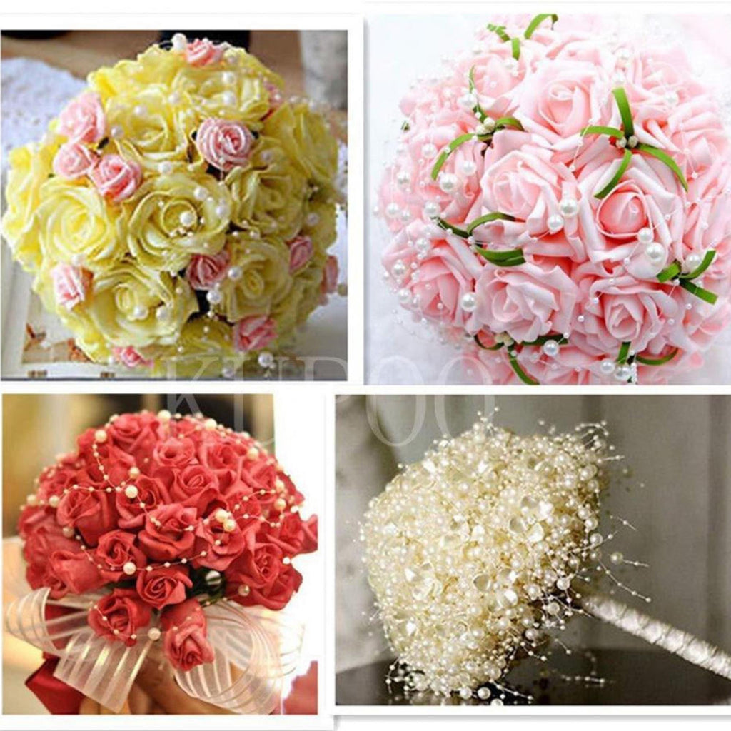 Acrylic Pearl Beads Garland for Wedding Decor, 20 Strips, 54 Inch Elegant Table Centerpieces