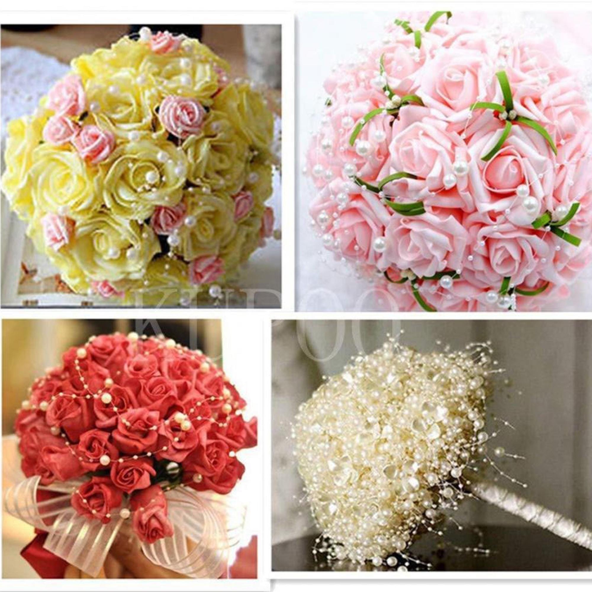 Acrylic Pearl Beads Garland for Wedding Decor, 20 Strips, 54 Inch Elegant Table Centerpieces