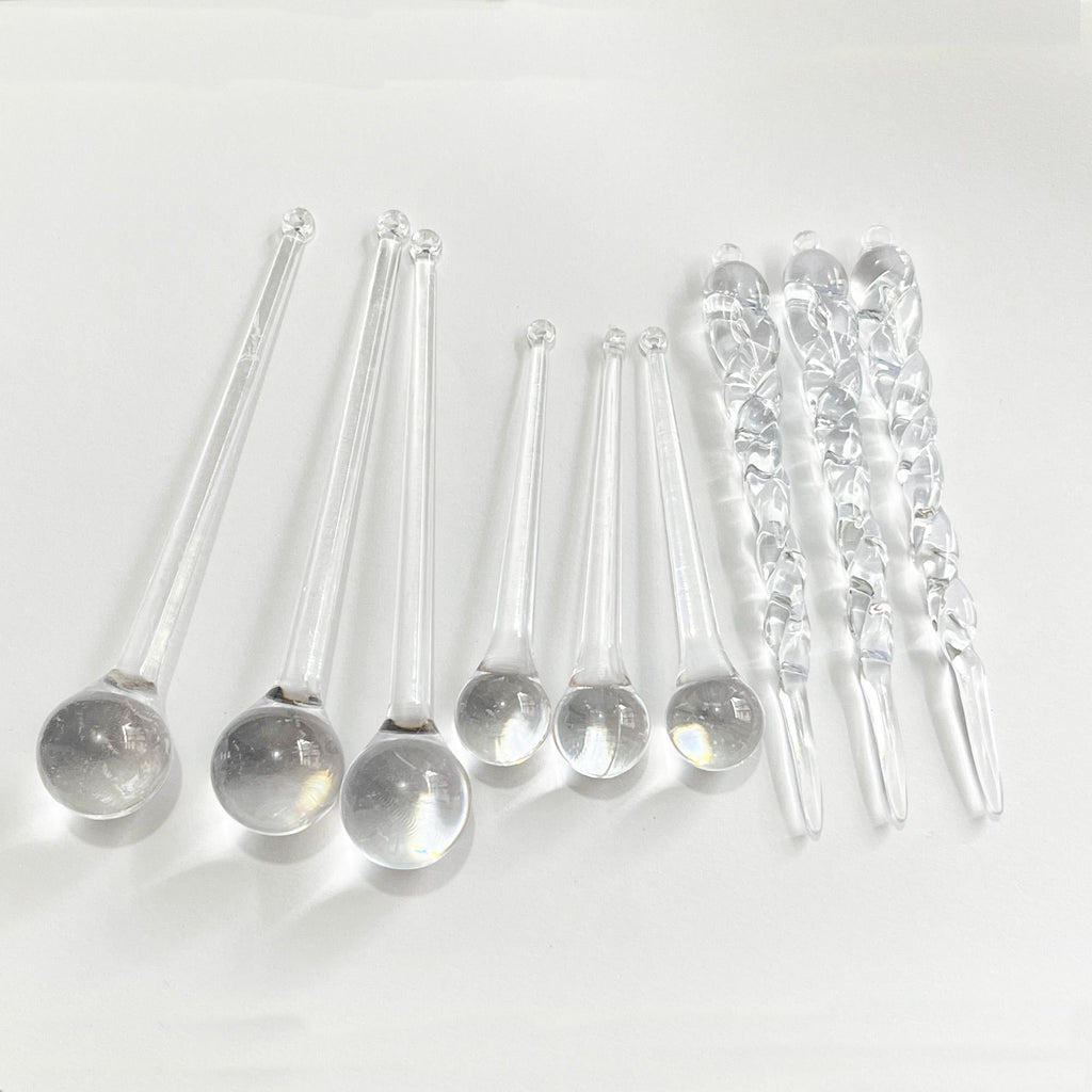 9 Clear Acrylic Teardrop Ornaments for Christmas Decor