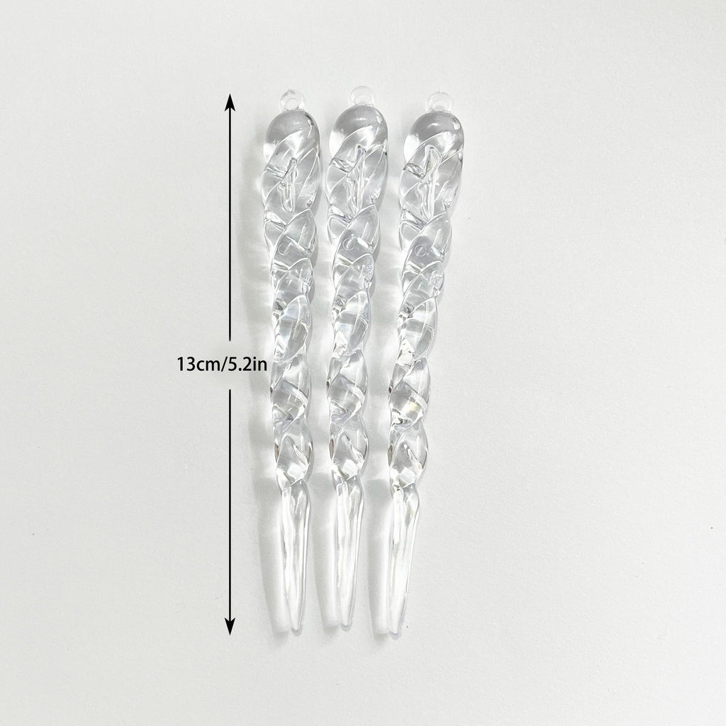 9 Clear Acrylic Teardrop Ornaments for Christmas Decor