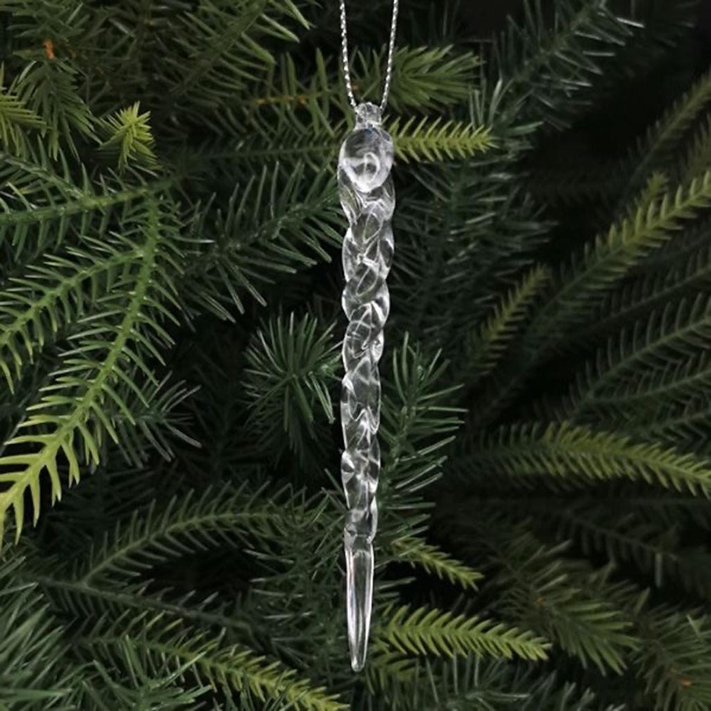 9 Clear Acrylic Teardrop Ornaments for Christmas Decor