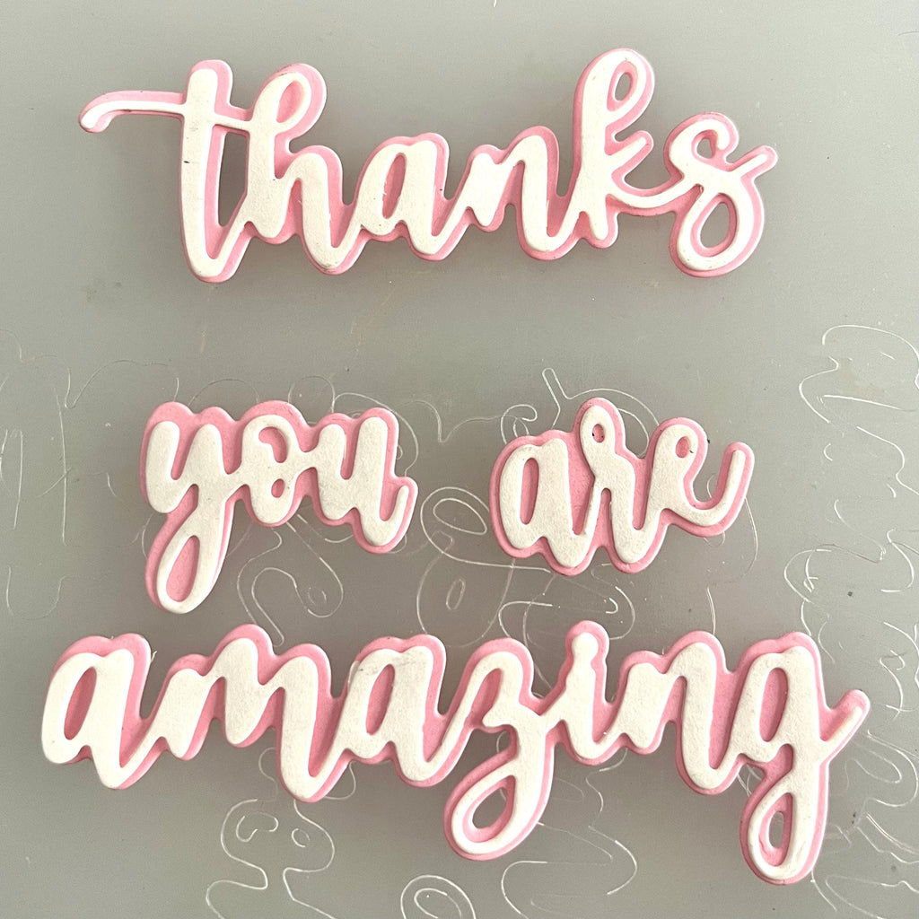 Word Metal Cutting Dies with Shadow | Scrapbooking Cardmaking