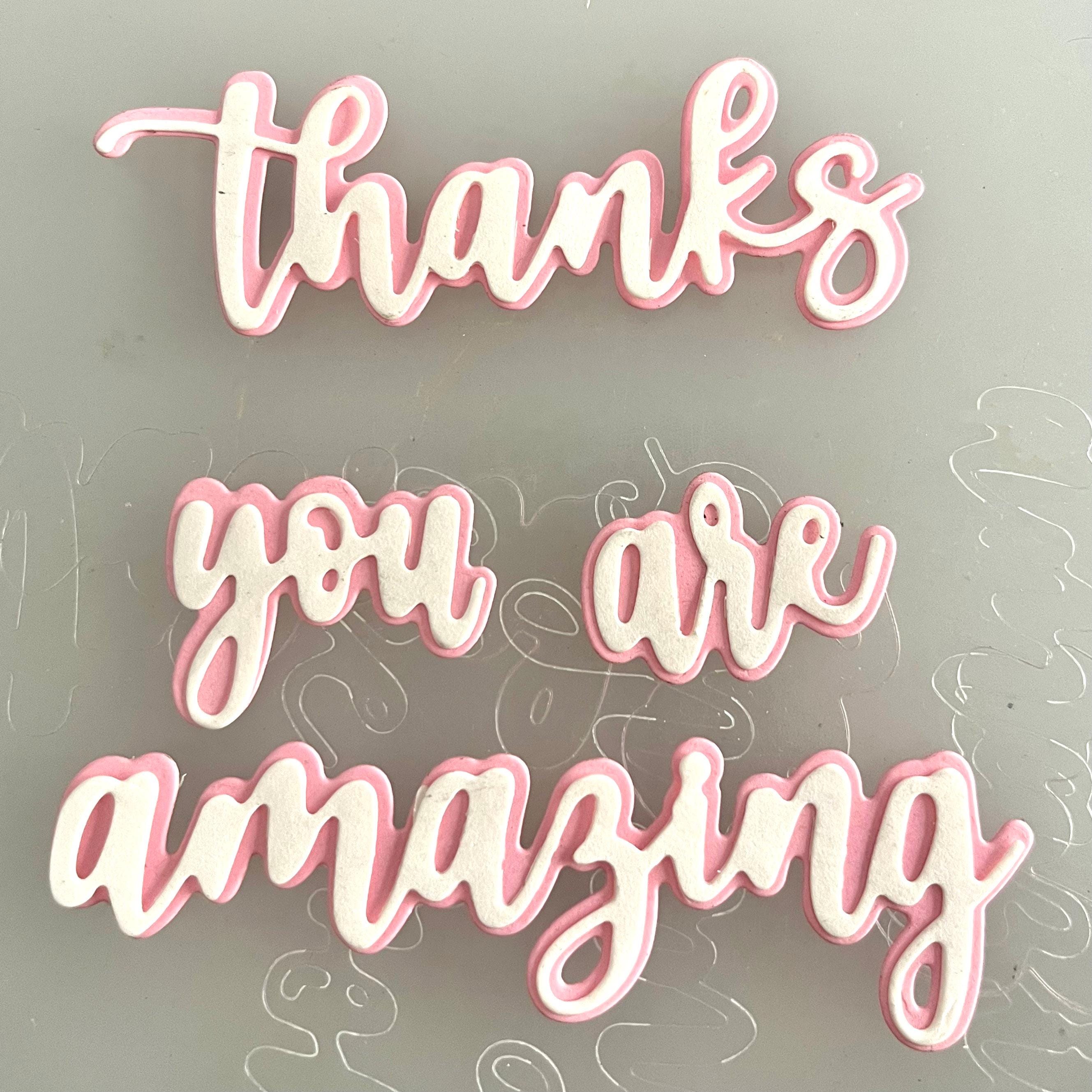 Word Metal Cutting Dies with Shadow | Scrapbooking Cardmaking