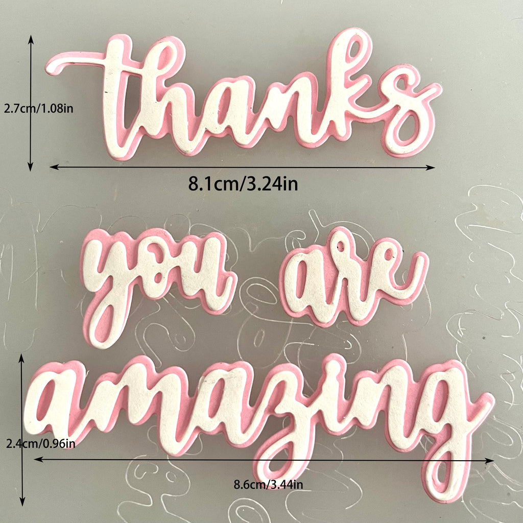 Word Metal Cutting Dies with Shadow | Scrapbooking Cardmaking