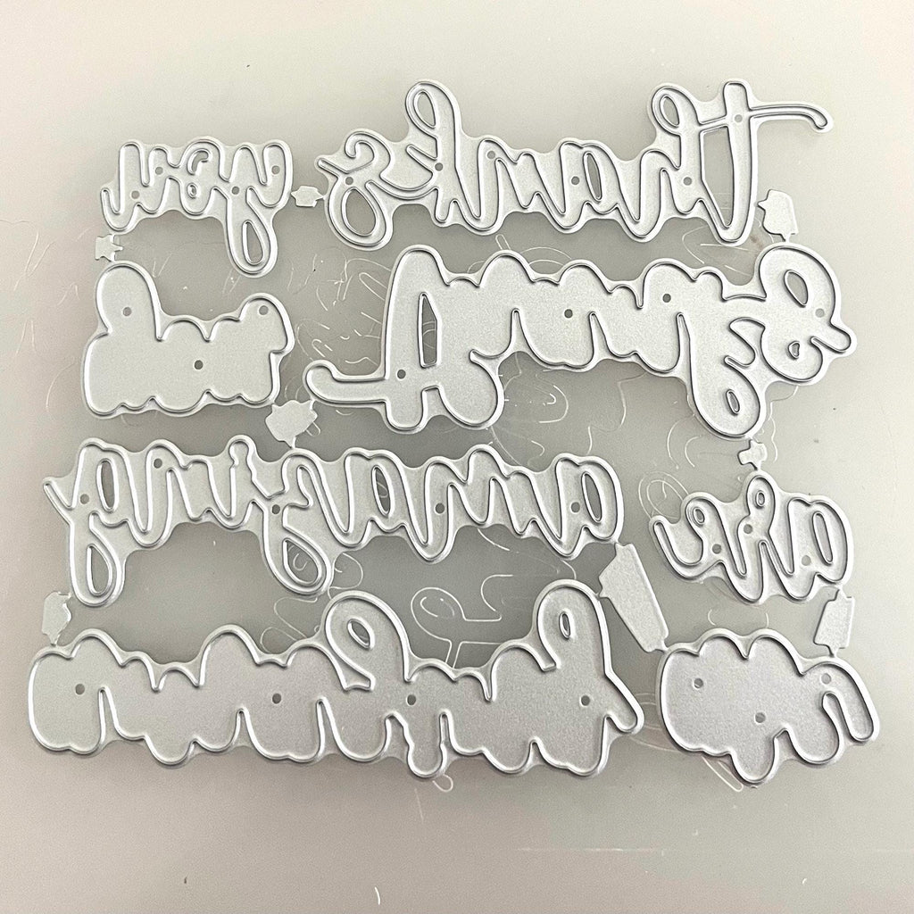 Word Metal Cutting Dies with Shadow | Scrapbooking Cardmaking