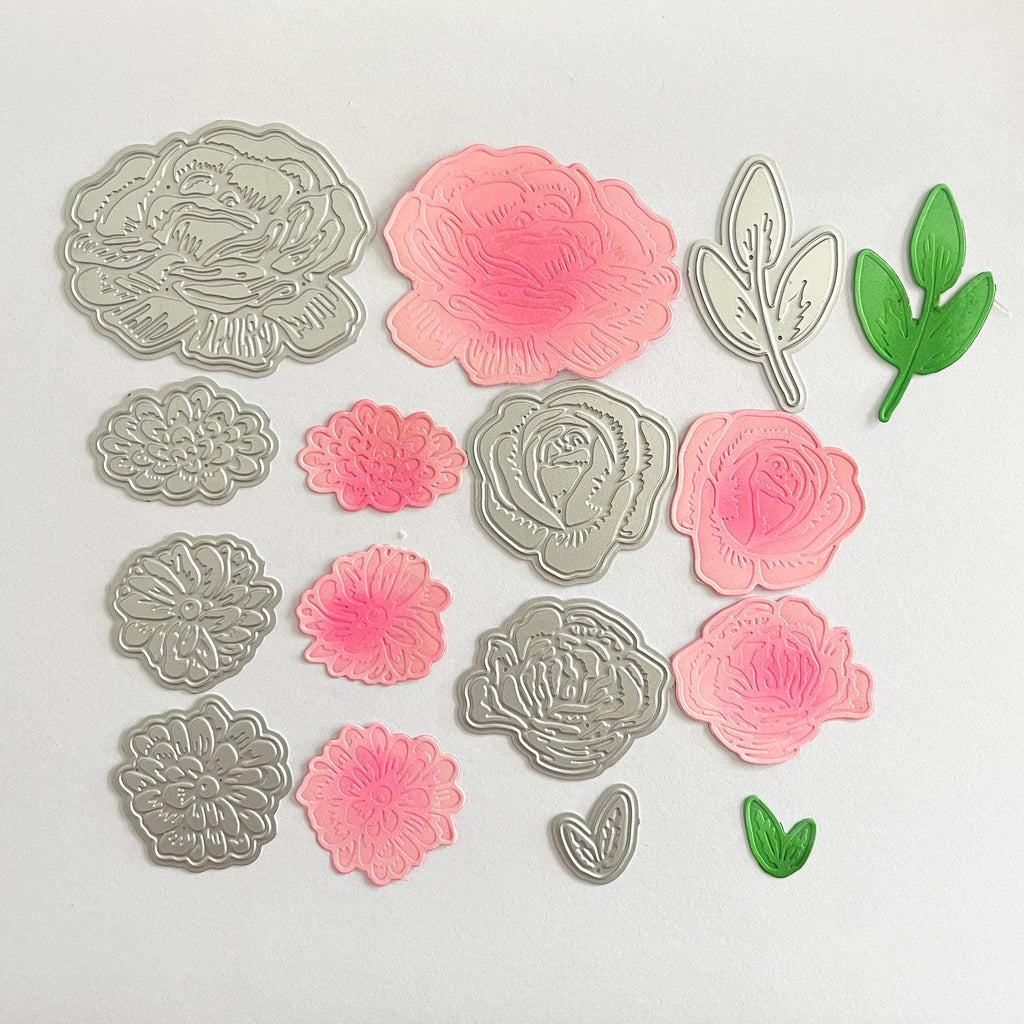 Embossed Rose Flower Metal Cutting Dies | Card Making Supplies