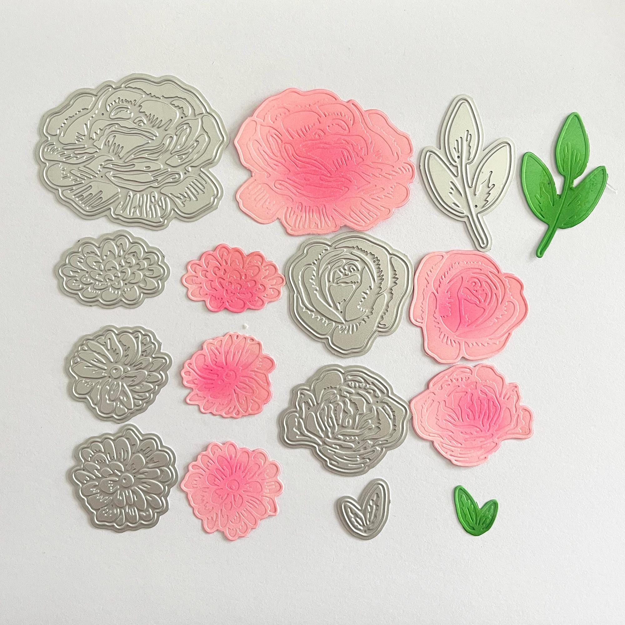 Embossed Rose Flower Metal Cutting Dies | Card Making Supplies