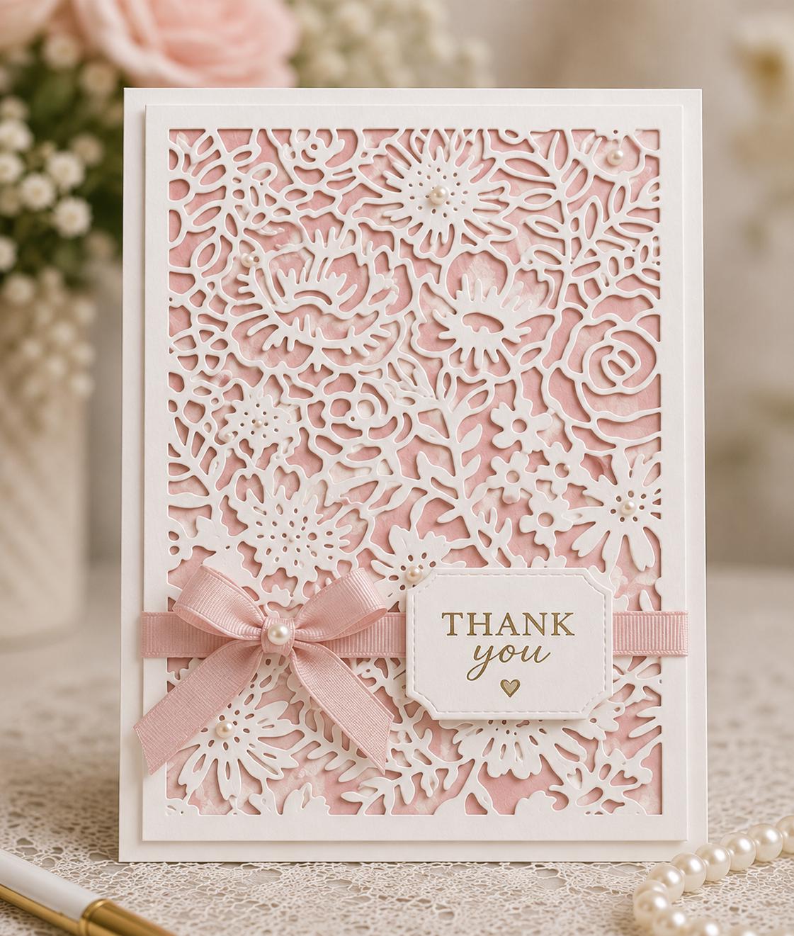 Floral Frame Cutting Die | Rectangle Hollow Flower Metal Die