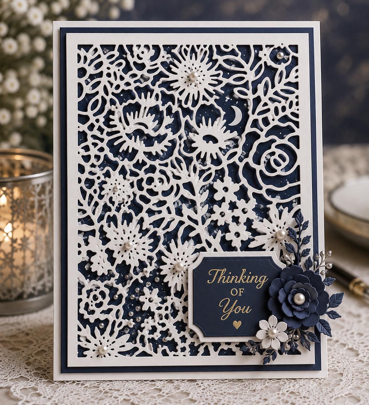 Floral Frame Cutting Die | Rectangle Hollow Flower Metal Die
