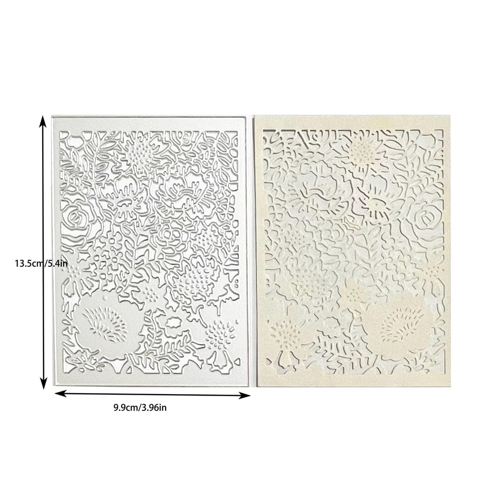 Floral Frame Cutting Die | Rectangle Hollow Flower Metal Die